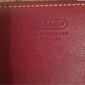 Coach Cherry Red Leather Accessory